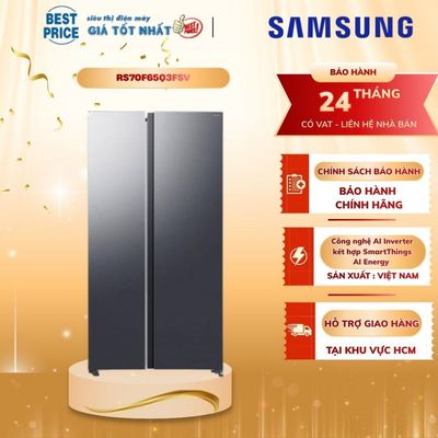 RS70F65Q3FSV Tủ lạnh Samsung Inverter 655L Side by Side, model 2025 RS70F65Q3FSV