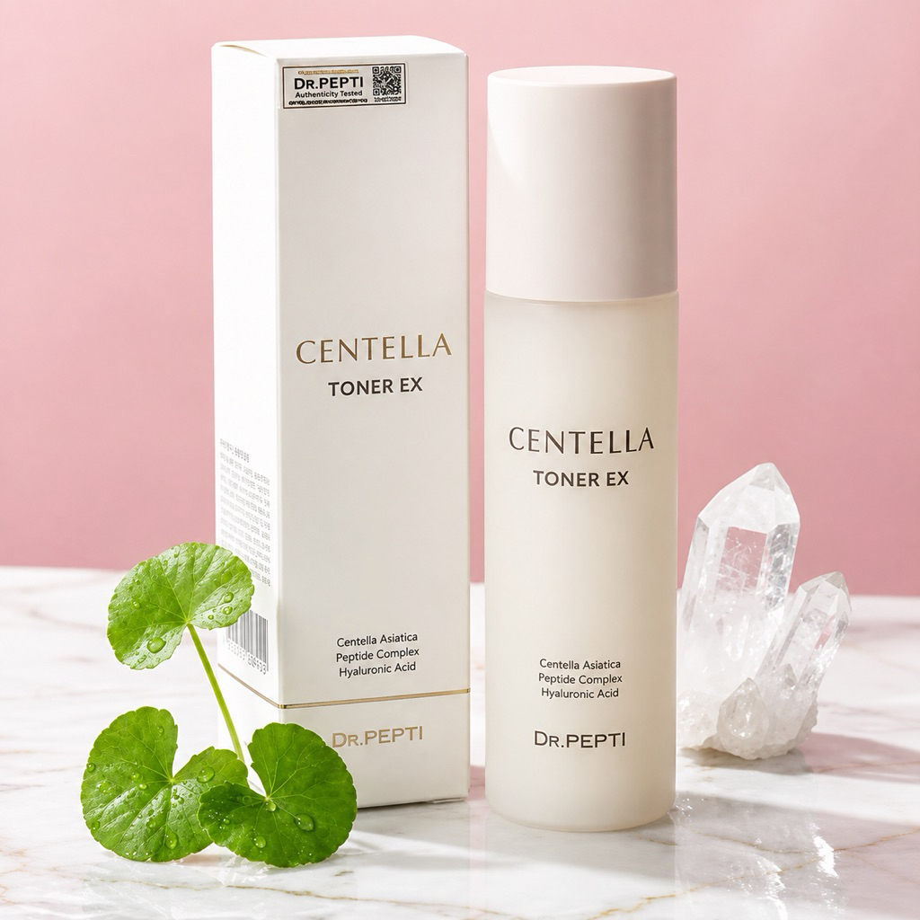 Nước Hoa Hồng Dưỡng Da Căng Bóng Dr.Pepti Centella Toner EX 180ml