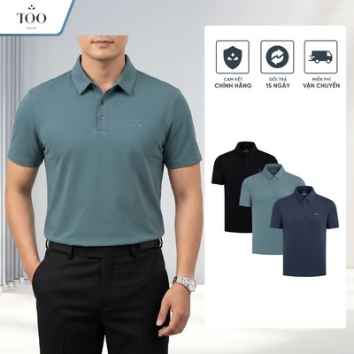 Áo Polo Nam Thun Lạnh Ngắn Tay TQQ Không Nhăn Thoáng Mát Trọng Lượng Nhẹ PK2312C