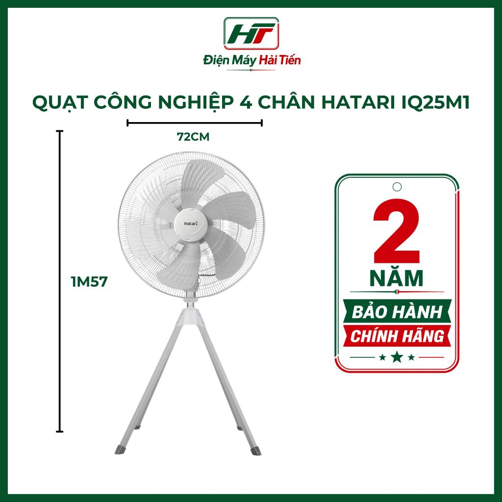 Quạt công nghiệp Thái Lan Hatari IQ25M1 sải cánh 25 inch Sản xuất tại Thái Lan - Điện Máy Hải Tiến