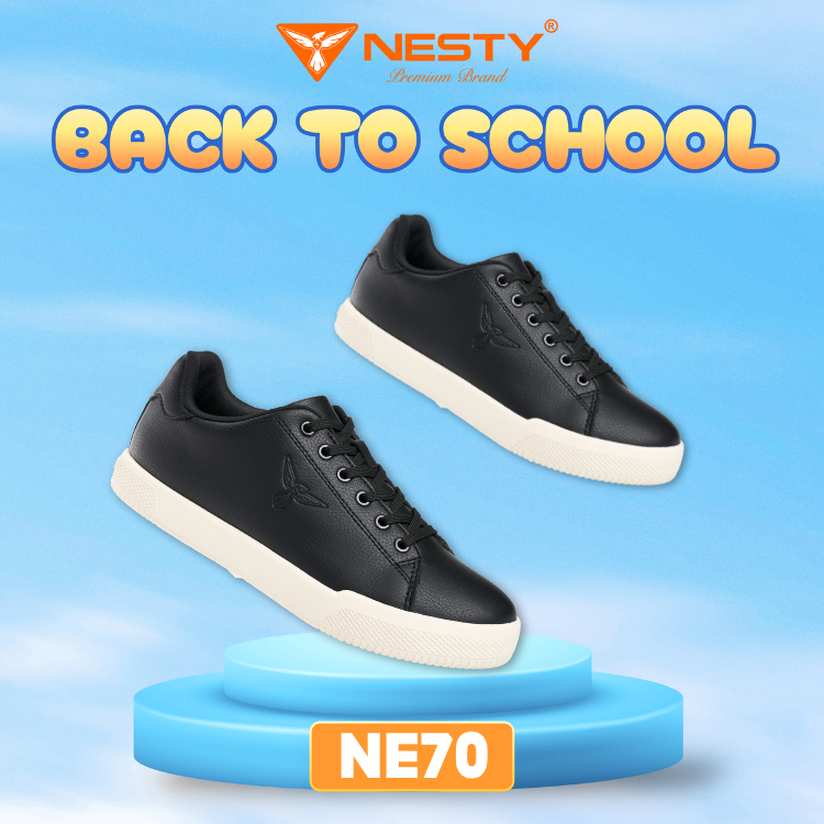 [NE70] – Giày Sneaker Nam Nữ NESTY Classic | Giày Đen Trắng Basic – Đế Êm Nhẹ ( KO1 )