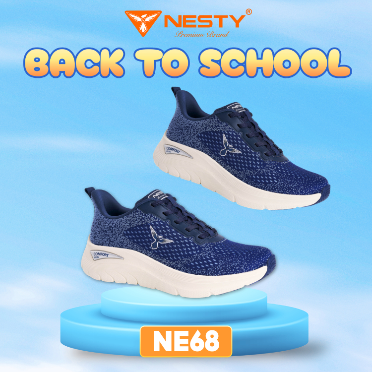 [NE68] Giày Sneaker NESTY Comfort Plus – Giày Thể Thao Nam Nữ Êm Nhẹ, Thoáng Khí ( KO1 )
