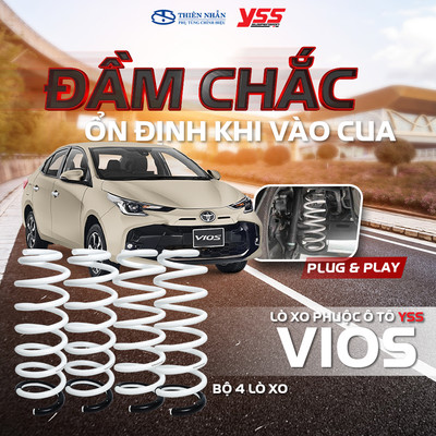 Lò xo phuộc ô tô YSS xe Toyota Yaris, Vios, Ativ (2013-nay) Performance Spring 4pcs/set (SKA-TO-01S)