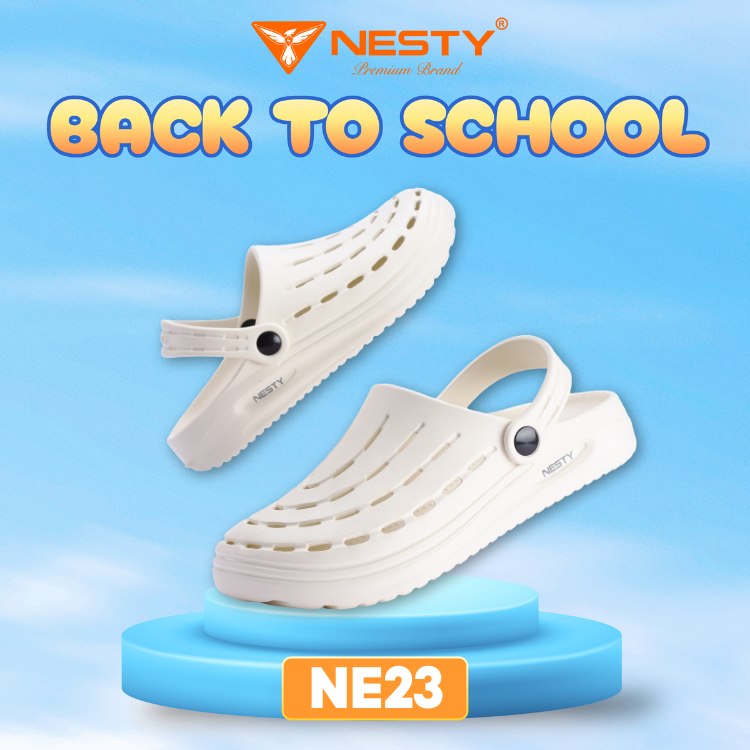 [NE23] [Tặng Charm] Dép Sục Nam Nữ NESTY Chất Liệu Eva Cáo Cấp Siêu Nhẹ Đế Mềm 4cm ( KO1 )
