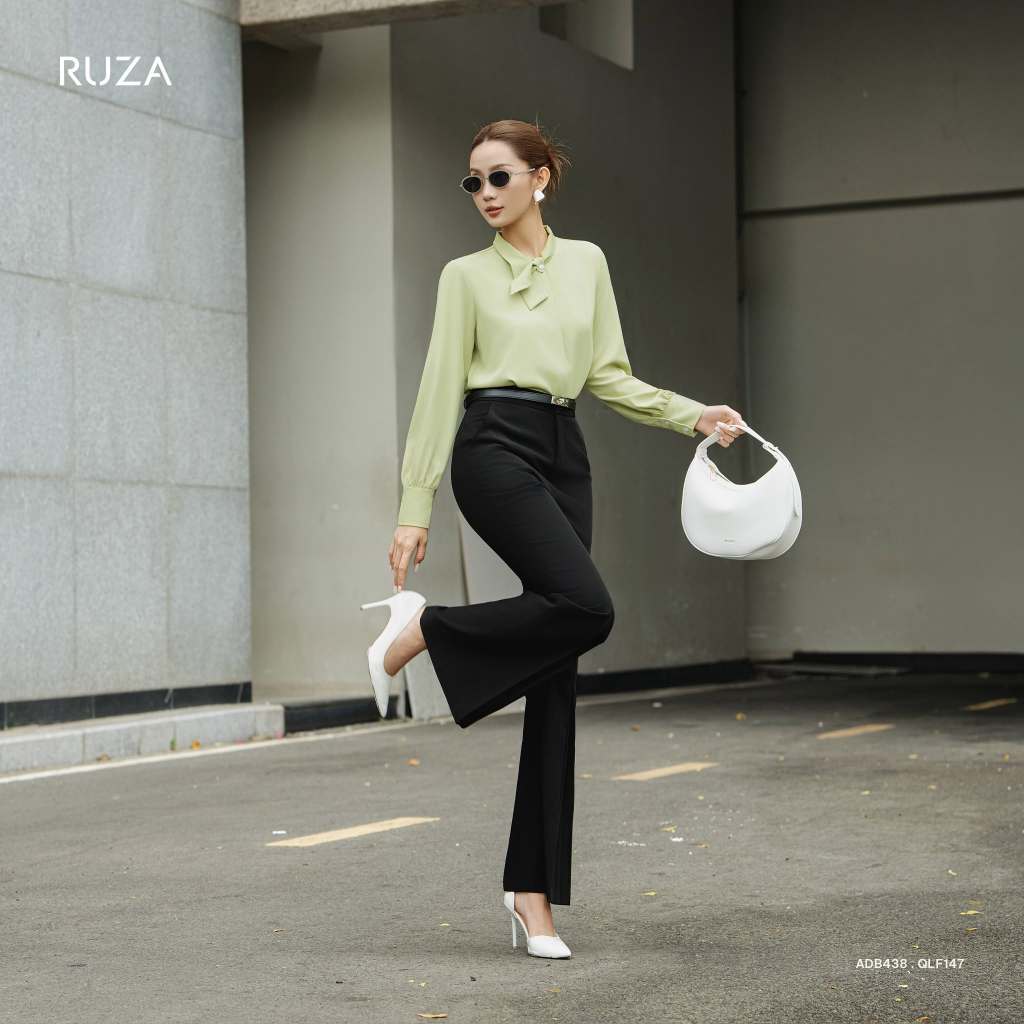 Quần tây nữ ống loe RUZA thời trang công sở chất dày dặn QLF147 QLF148