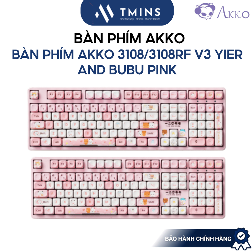 Bàn phím AKKO 3108/3108RF V3 Yier and Bubu Pink - Hàng chính hãng