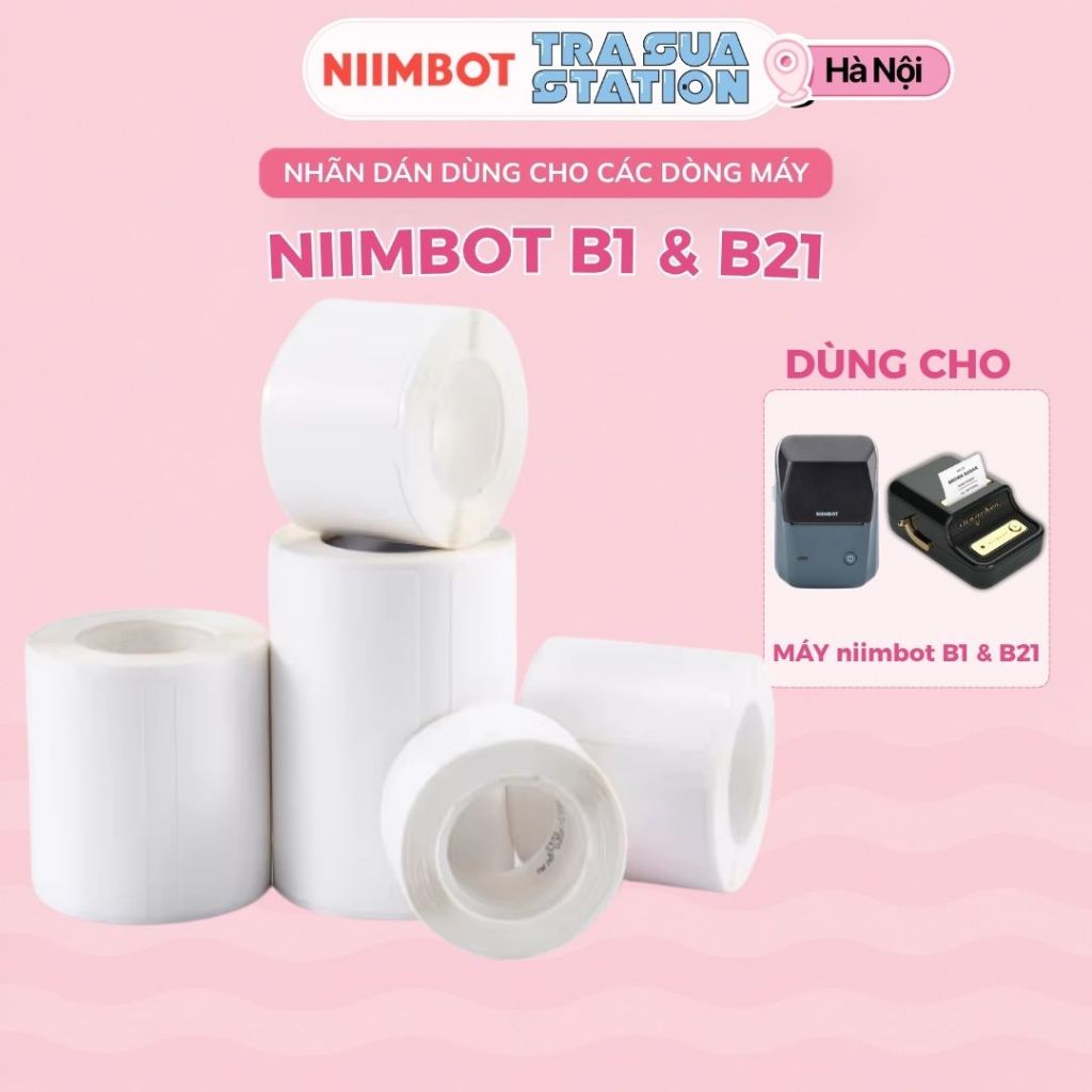 Giấy nhãn Trong suốt và trắng trơn NIIMBOT dùng cho máy in label B21 / B1 (B Series)