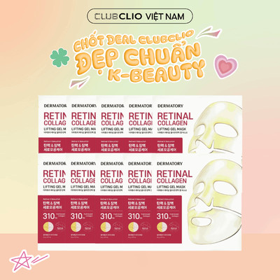 [Săn Deal][10 Miếng / 20 Miếng] Mặt Nạ Dưỡng Da Sáng Mướt Dermatory Retinal Glutathione Radiance Gel Mask