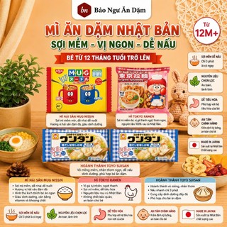 Mì nhật ăn liền mug/ mỳ tokyo ramen / nui - mì chú hề anpanman cho bé
