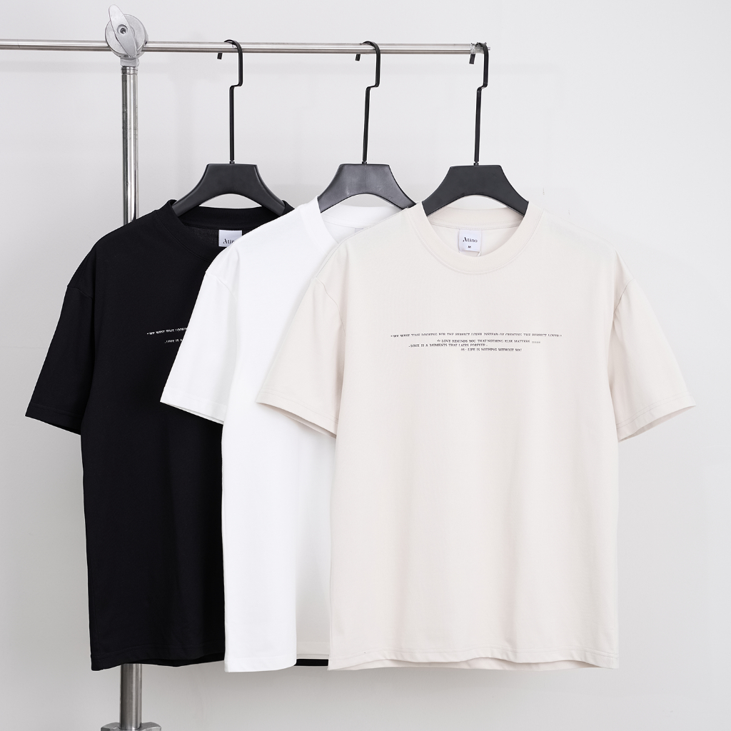 Áo Phông Nam ATINO Dáng Oversize Basic Trẻ Trung Dễ Phối Đồ, Chất Cotton Đứng Form L.3.2732