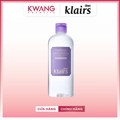 Nước Tẩy Trang Dear,Klairs Panthenol Supple Preparation Unscented Cleansing Water Dịu Nhẹ Sạch Sâu 400ml