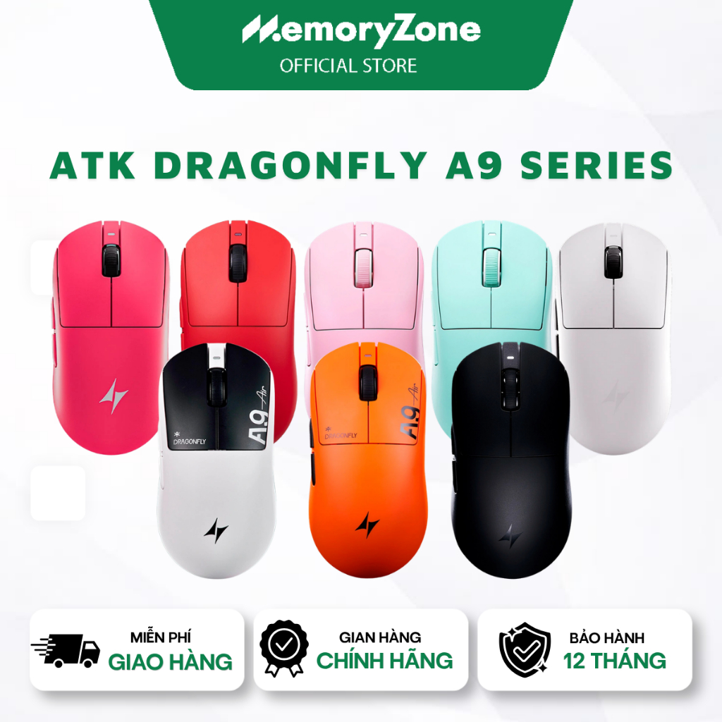 [CHÍNH HÃNG] Chuột không dây ATK Dragonfly A9 SE/ A9 Plus 2.0/  A9 Ultra Max 2.0/ A9 Air / A9 NB / A9 Mini Plus