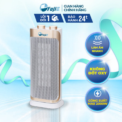 Quạt Sưởi Gốm Ceramic Để Sàn FujiE CH-2100 Công Suất Tối Đa 2000W Tiết Kiệm Điện Chính Hãng