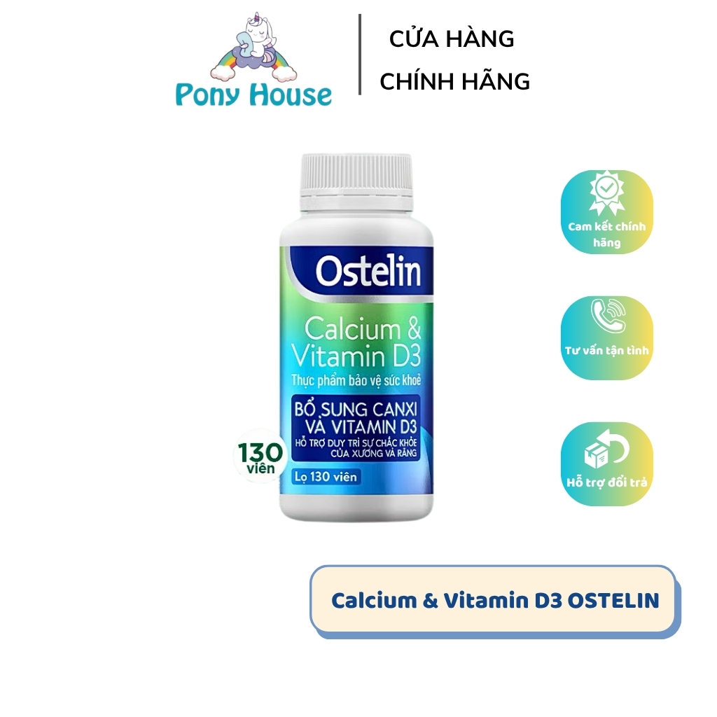 Canxi và Vitamin D3 Ostelin Cho Mẹ Bầu, Sau Sinh Calcium & Vitamin D3 130 viên Úc