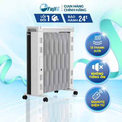 Máy Sưởi Dầu FujiE OFR7913 Công Suất 2200W Cho Phòng 20-30m2 Chính Hãng Bảo Hành