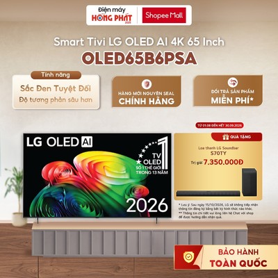 65B6PSA Smart Tivi LG 65 Inch OLED AI 4K OLED65B6PSA [Giao-Lắp HCM]