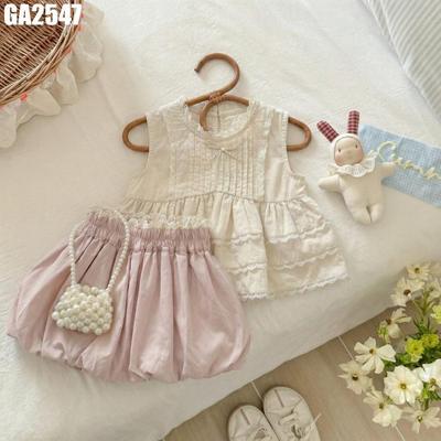 Set Đồ Bộ Áo Sát Nách Quần Đùi Bí Cho Bé Gái 1-7 Tuổi MINTSCLOSET Quảng Châu - GA2559 GA2507