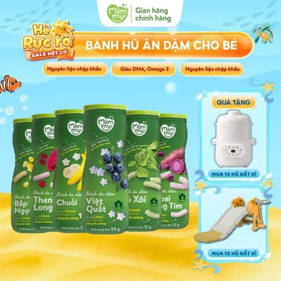 Bánh ăn dặm Mămmy vị trái cây và rau củ giúp hỗ trợ tiêu hoá cho bé 6 tháng tuổi, 32g 50g