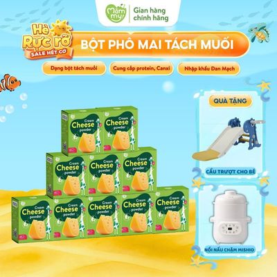 Combo 10 Phô mai tách muối Mămmy béo ngậy, thơm ngon, giàu canxi cho bé ăn dặm, hộp 10 gói,3g/ gói