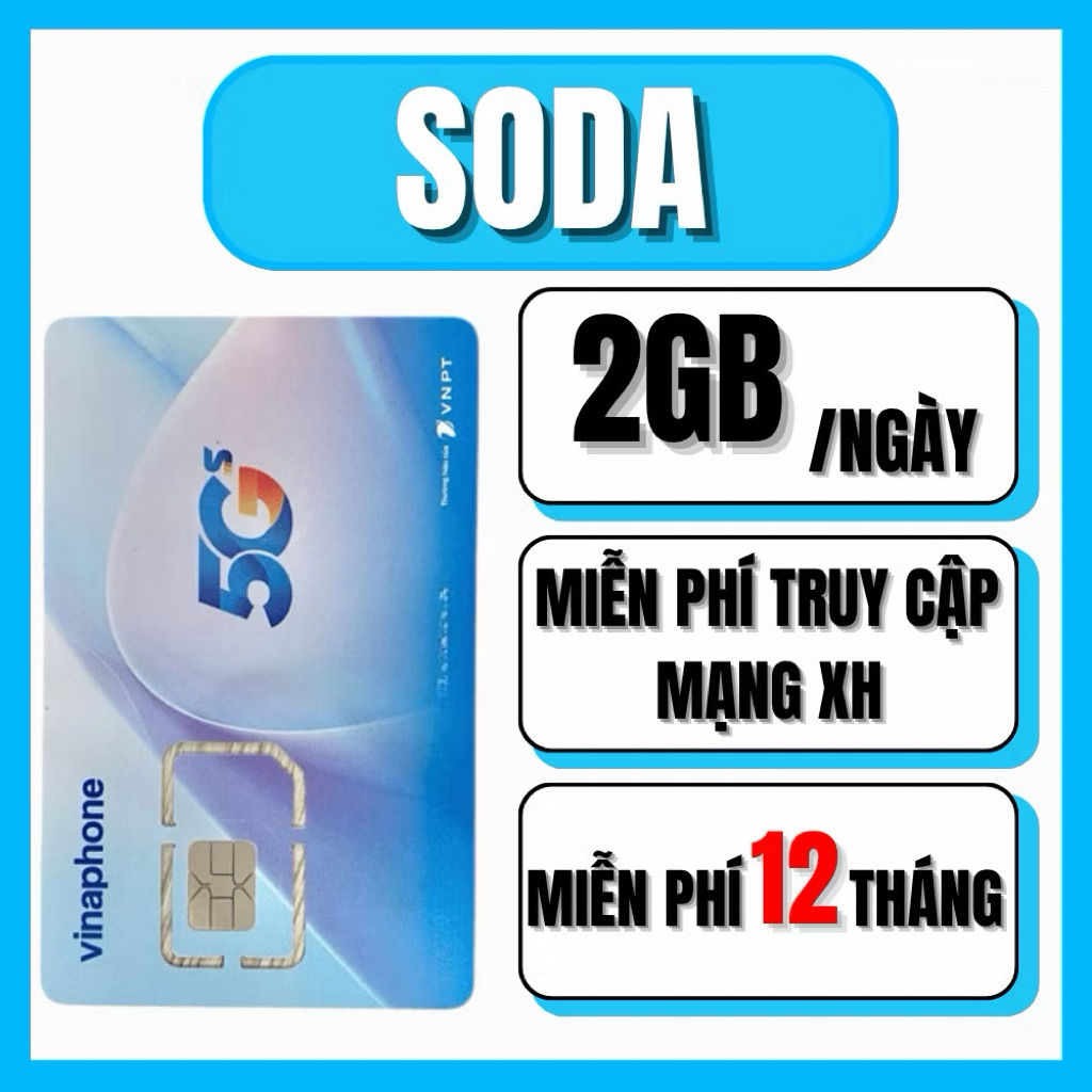 Sim Mang ViNa SoDa 2G/1ngày Miễn Phí MXH