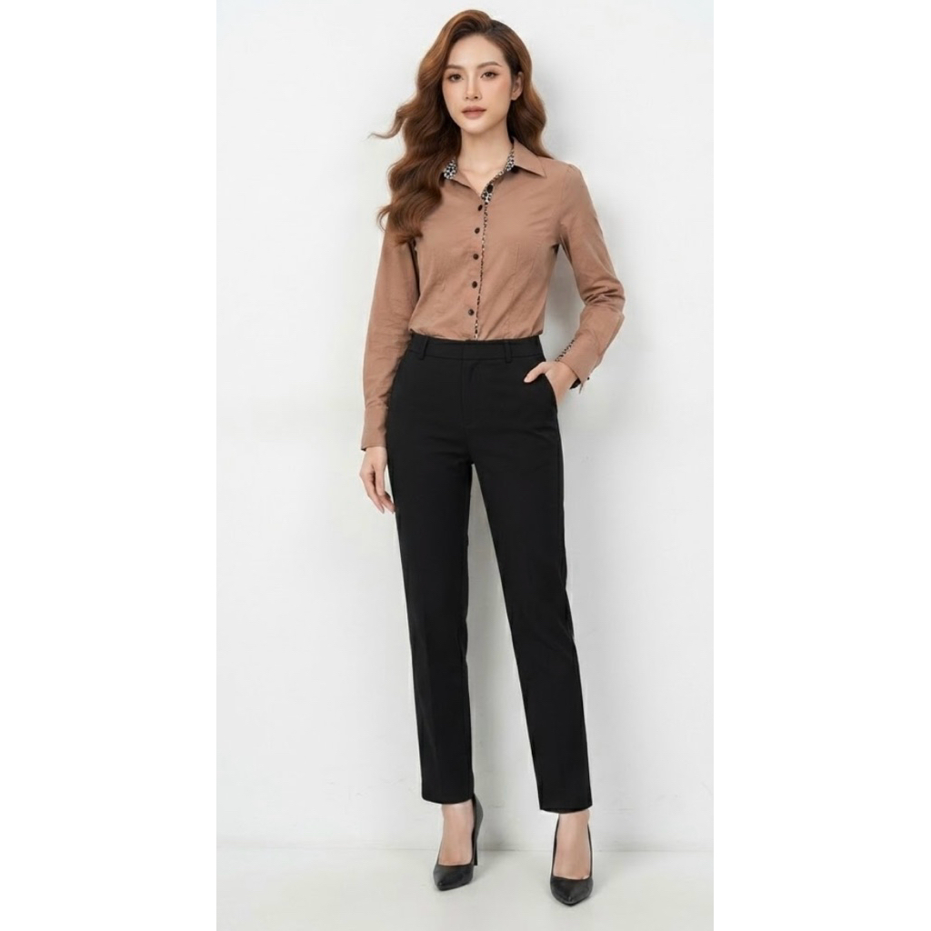 Áo sơ mi cotton nữ của Hàn Quốc -2 Hand (Size M).Korean Women's Cotton Shirt - 2 Hand (Size M)