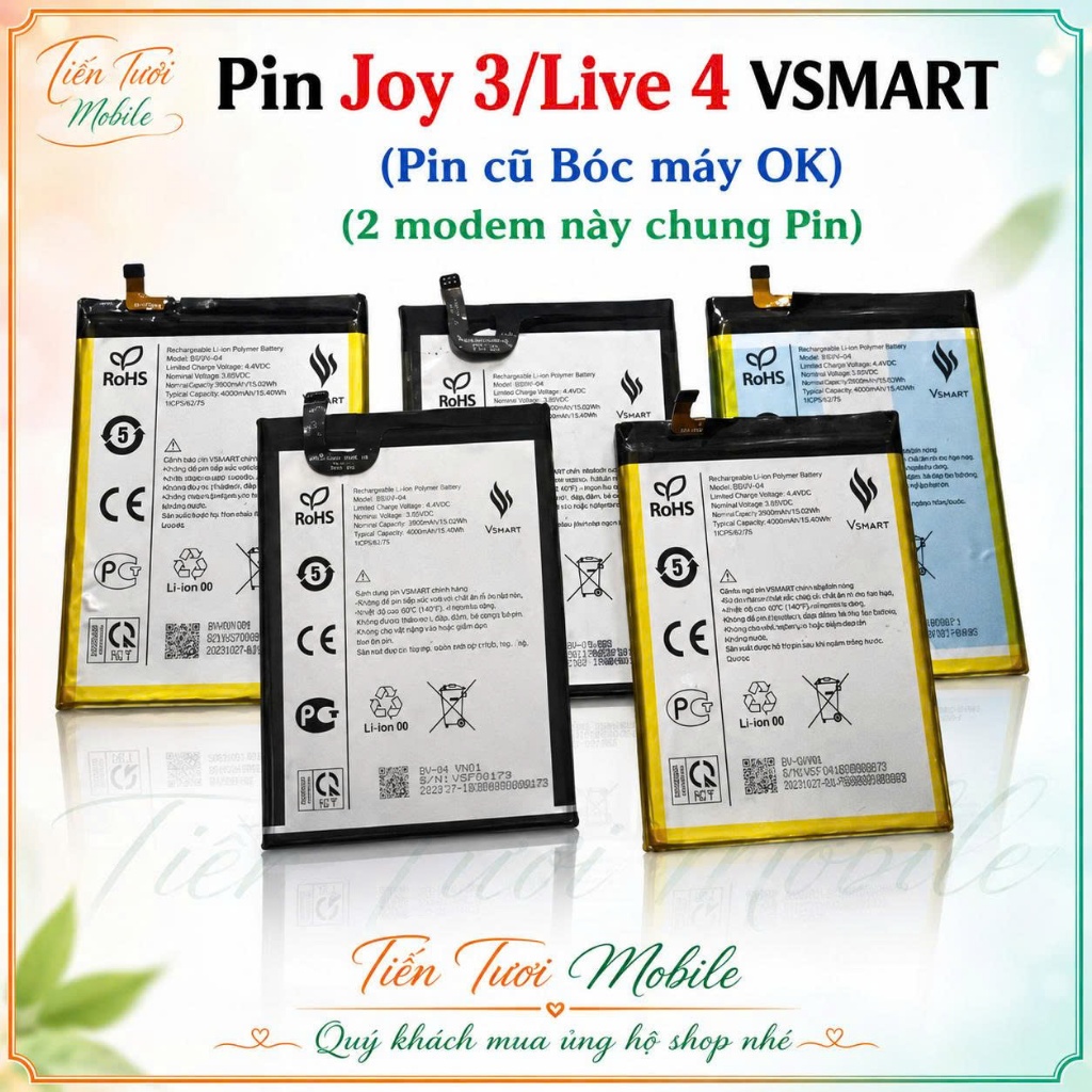 Pin Joy 3/BVSM430/Live 4 VSM,bóc máy còn ok