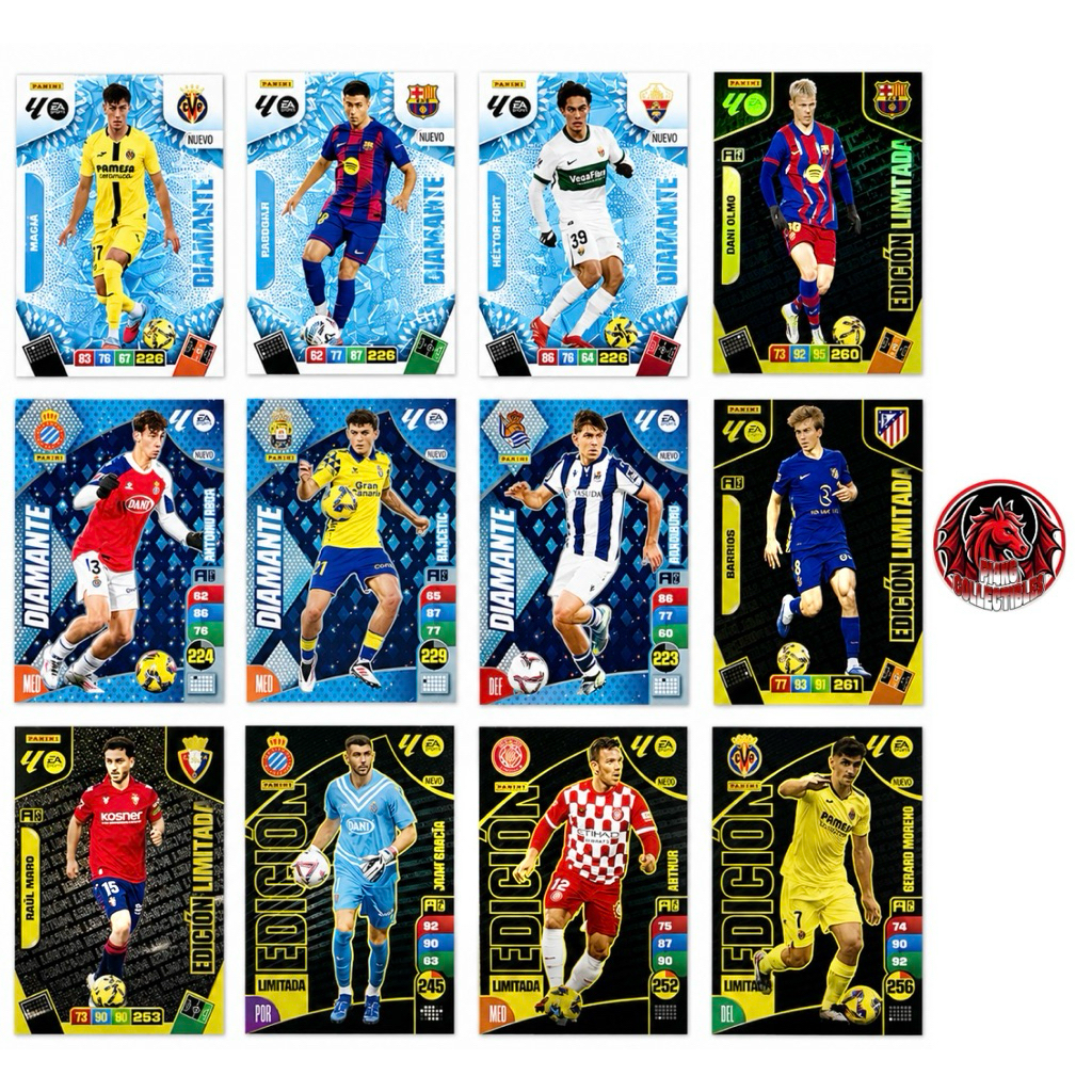 [RARE] Thẻ bóng đá Limited Edition x Diamond Panini Laliga 2024/25 (Tặng thẻ ngẫu nhiên + sleeves)
