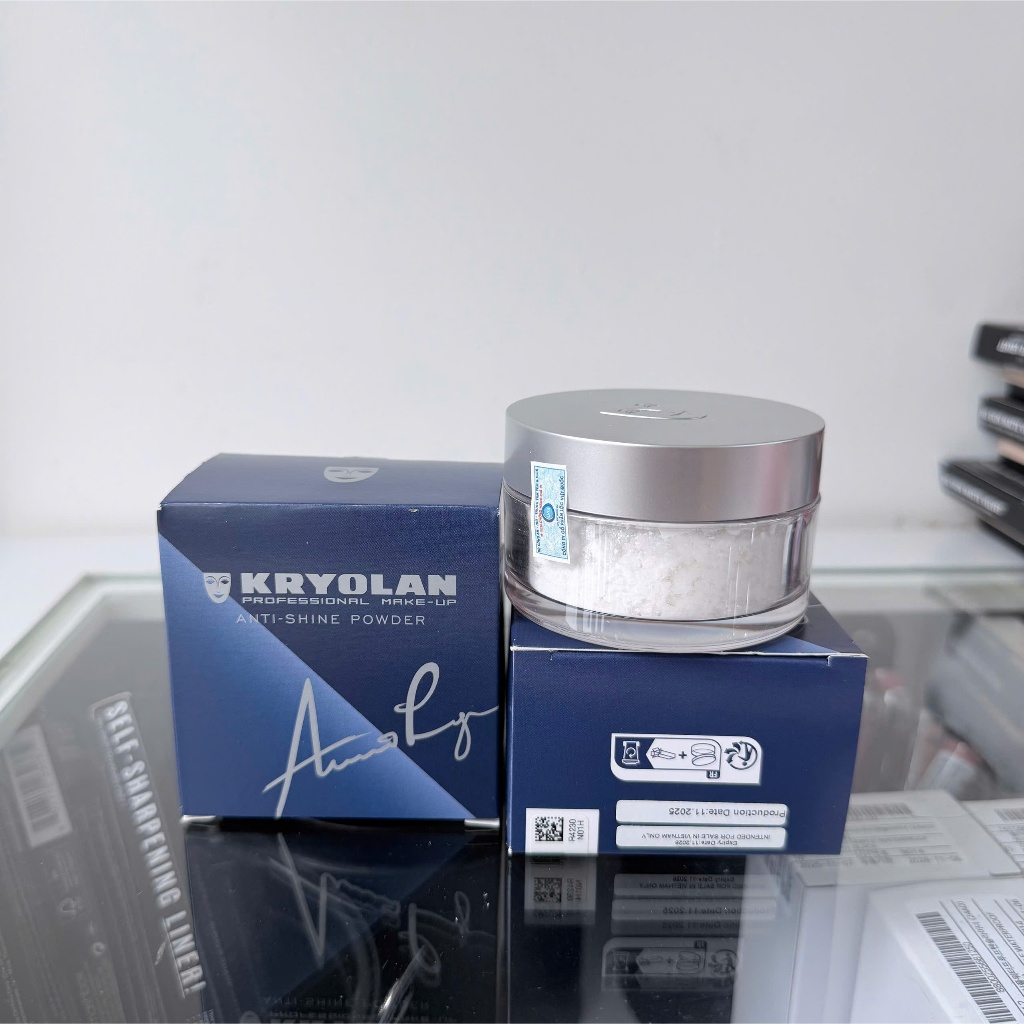 [ Size 25g - Phân phối chính hãng ] Phấn phủ kiềm dầu Kryolan Antishine Loose Setting powder
