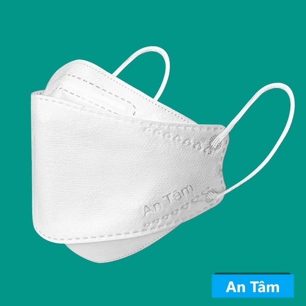 [50 Cái Khẩu Trang 4D] Combo 5 Túi Khẩu Trang Y Tế Kháng Khuẩn Cao Cấp 4D An Tâm-4 Lớp-50 Cái