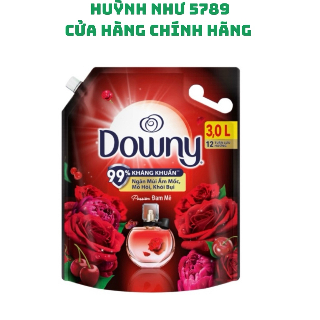 [HUỲNH_NHƯ 5789]<Dung tích 3000ml>Nước xả vải Downy hương nước hoa đam mê