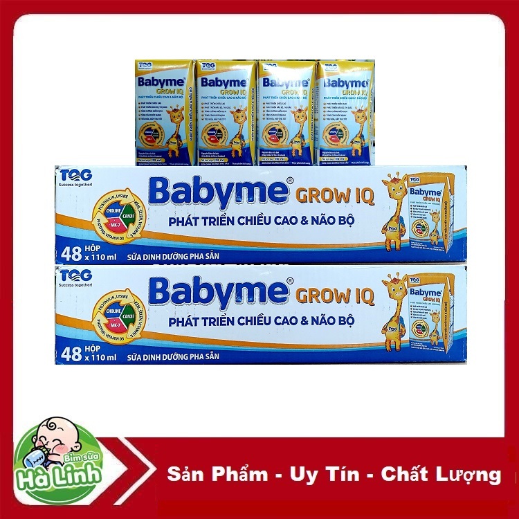 Sữa Bột pha sẵn Babyme Gold, Babyme Grow 110ml (Thùng 48 hộp).....