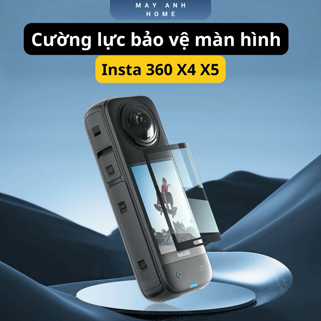 Miếng Dán Bảo Vệ Màn Hình cho Insta360 X4 X5 Cường Lực Phụ kiện Kính Trong Suốt HD Máy Ảnh