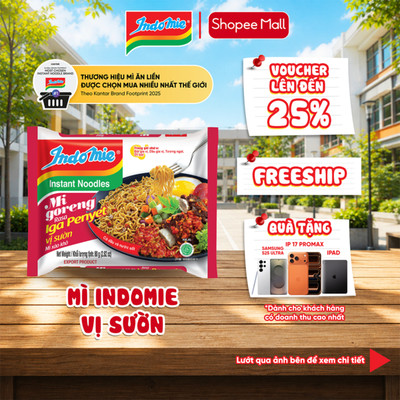 Mì Indomie Vị Sườn 80g x Thùng 40 Gói
