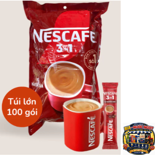 100 Gói Cà phê Nescafe 3 in 1 vị nguyên bản (16g×100 gói)
