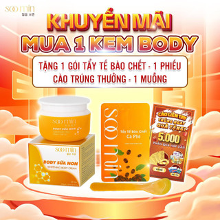 (Tặng Quà) KEM BODY SỮA NON SOO MIN hay KEM BODY SOO MIN giúp dưỡng trắng da body cấp tốc, phục hồi da Chính Hãng
