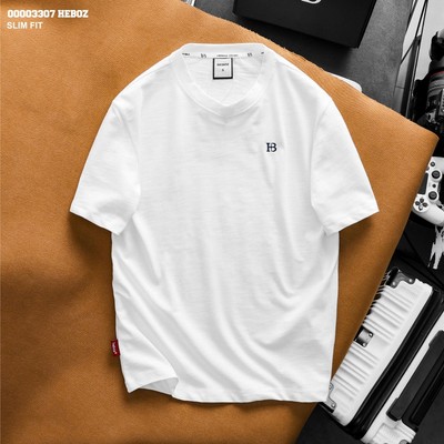 Áo thun nam HEBOZ cổ tim slim fit 2M vải cotton xước co giãn 4 chiều thoáng mát - 00003307