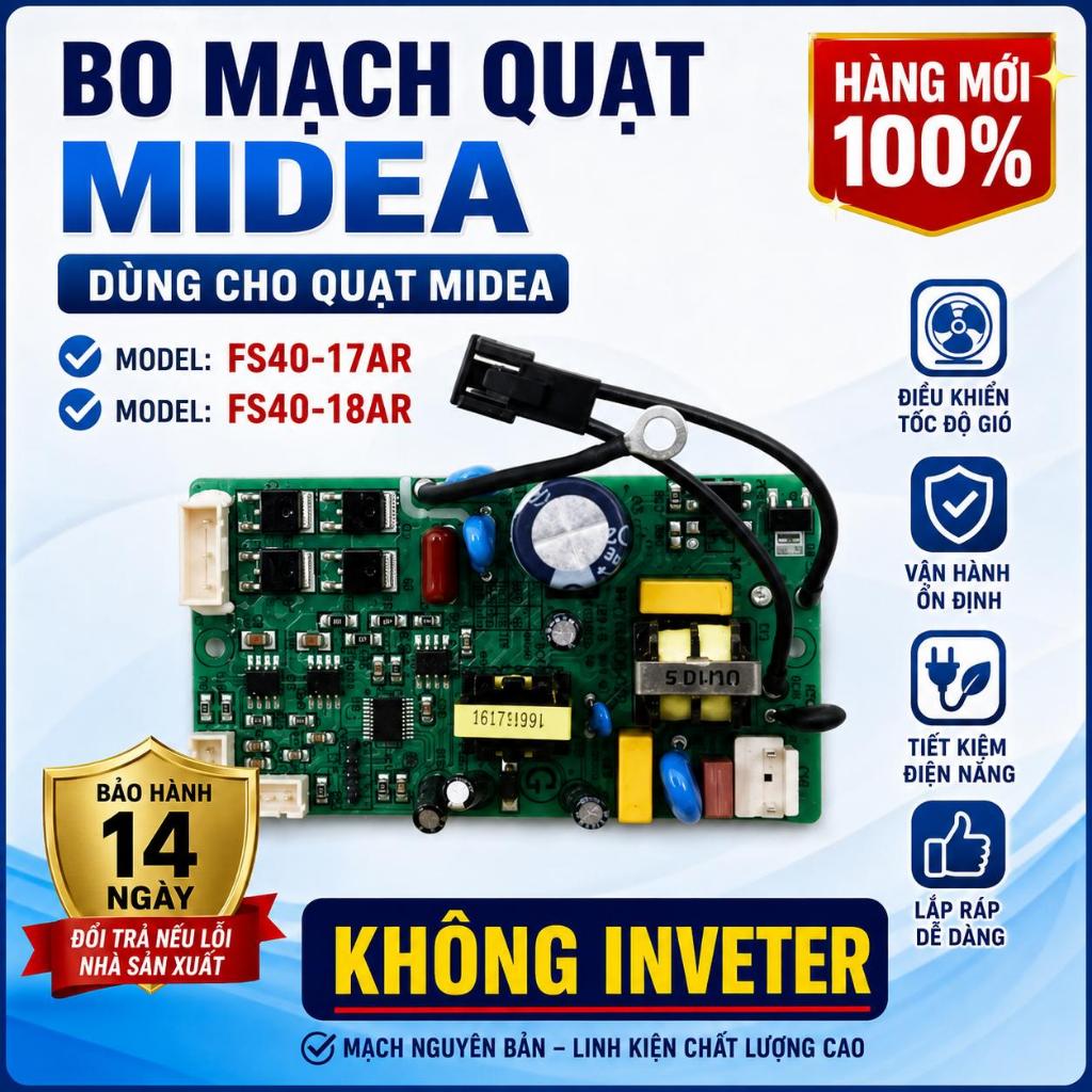 Bo mạch nguồn quạt đứng Midea FS40-17AR và FS40-18AR