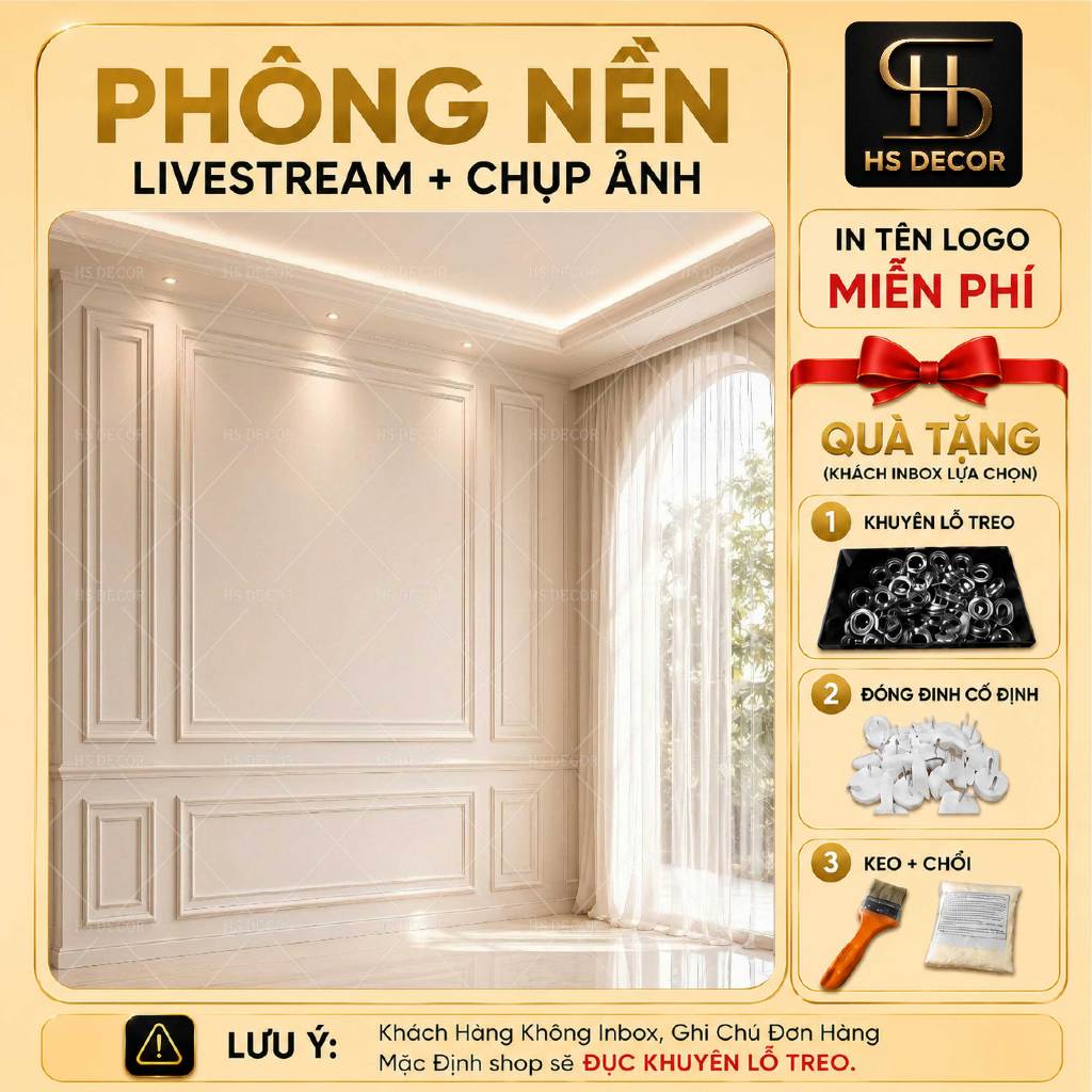 Background Chụp Ảnh Livestream, Phông Nền Livestream, Decor Góc Quay Video Chụp Hình Bán Hàng