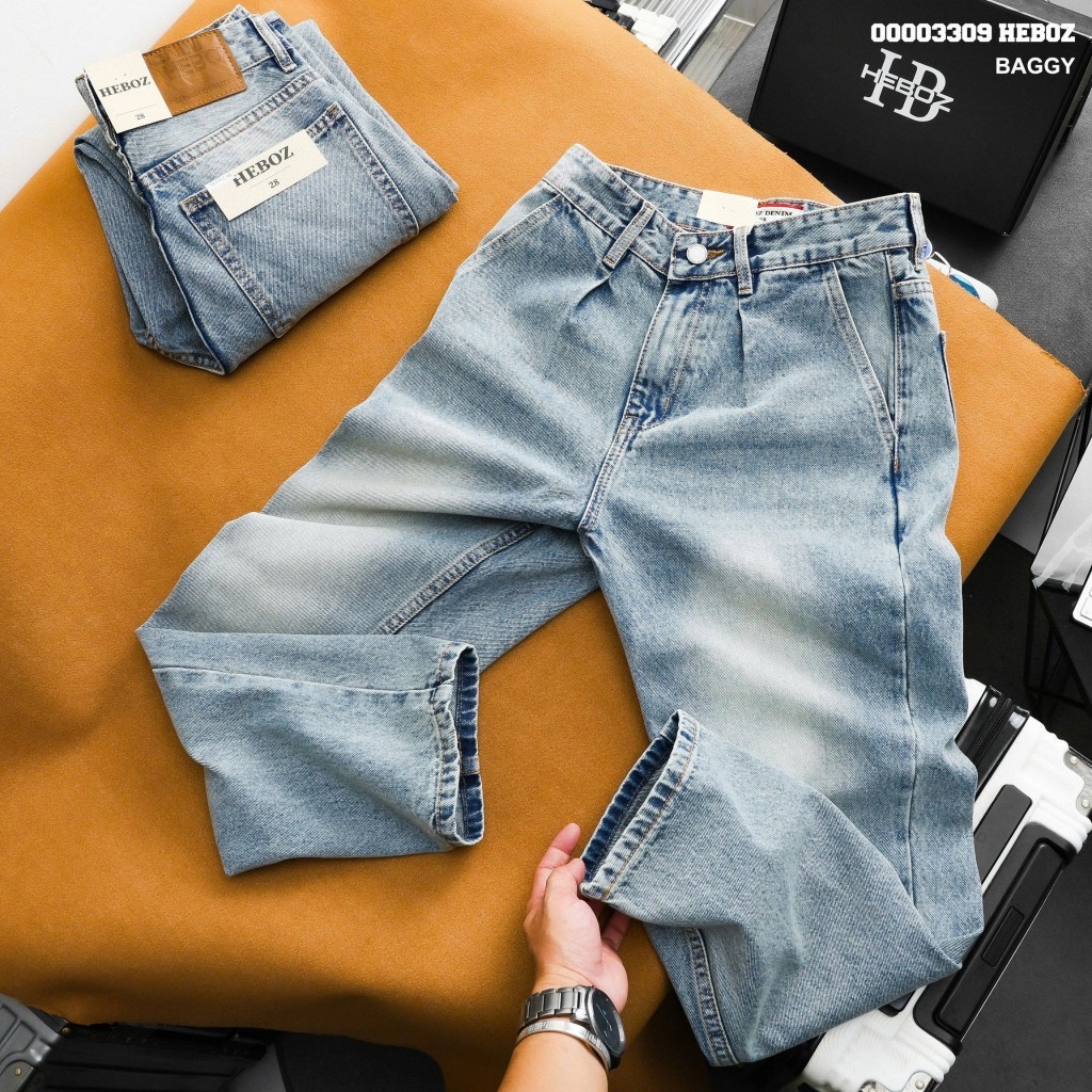 Quần jean nam HEBOZ baggy D46 - 00003309