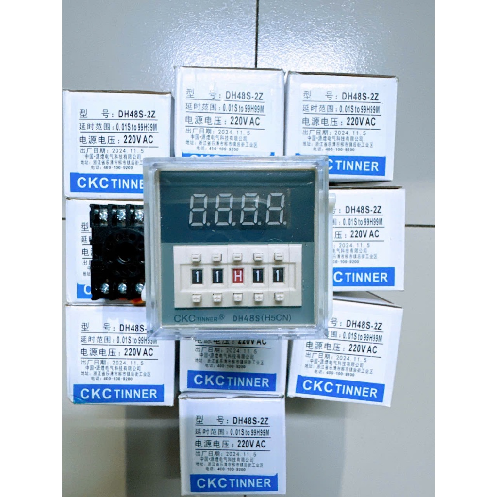 Timer Thời Gian Rơle Thời Gian DH48S-2Z-24V, DH48S-2Z-220V, DH48S-2Z-12V Timer điện tử 2 relay DH48S