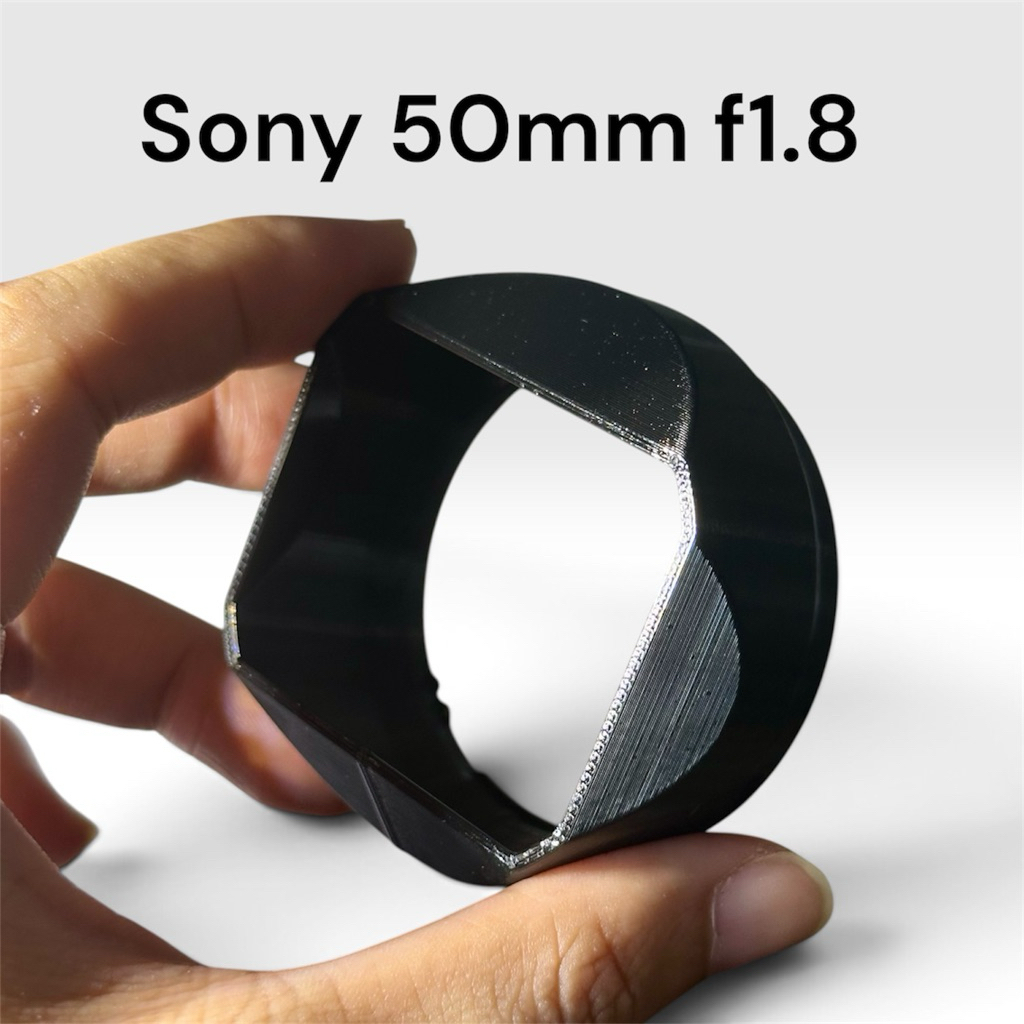Lens hood hình vuông Sony 50mm f1.8 fe lens loa che sáng nắng