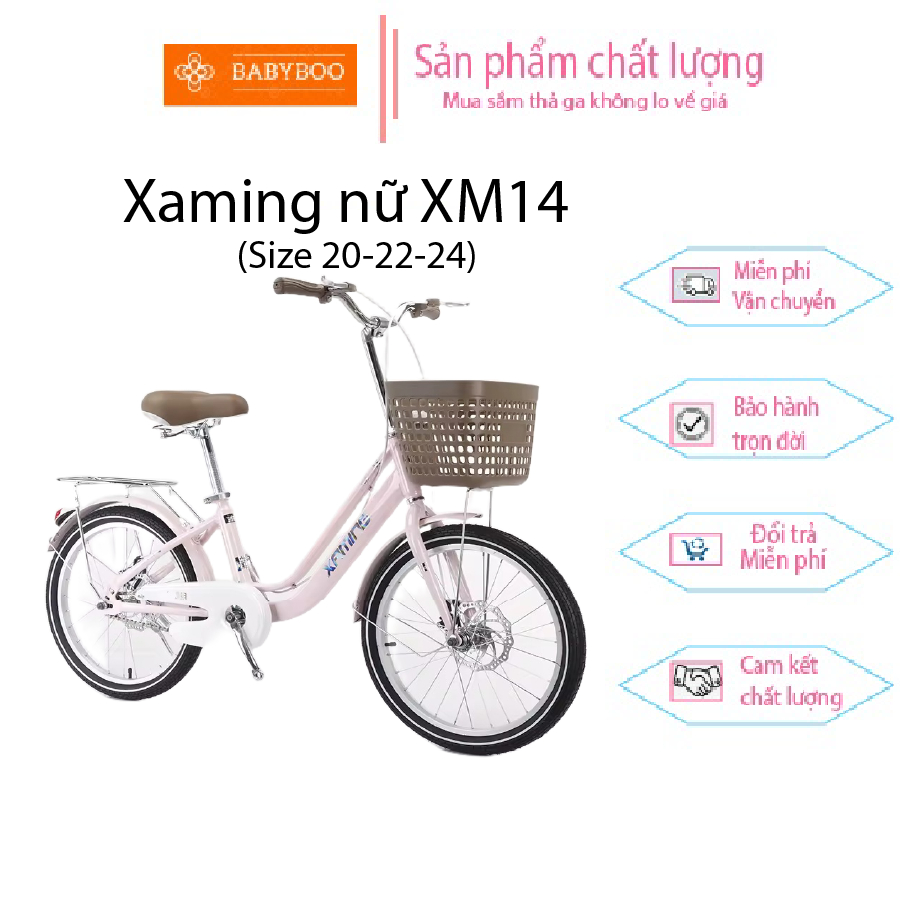 Xe đạp Xaming nữ khung to XM-14, size 12-20 - Babyboo.4kids