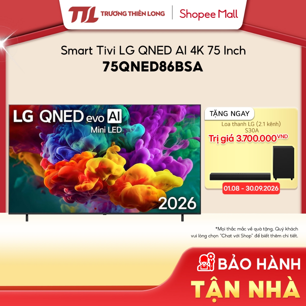 75QNED86ASA | 75QNED86BSA | 86QNED86ASA | 86QNED86BSA - Smart Tivi LG QNED Evo AI MiniLED 4K [FREESH