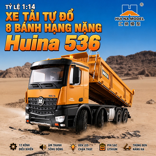 Xe băn điều khiển 12 kênh Huina 1536
