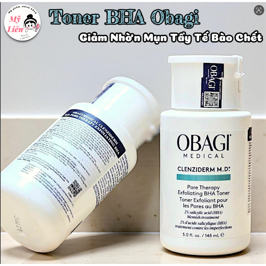 Nước Hoa Hồng Toner OBAGI 2% BHA 148ml - MỸ Làm Sạch Sâu, Hỗ Trợ Giảm Mụn
