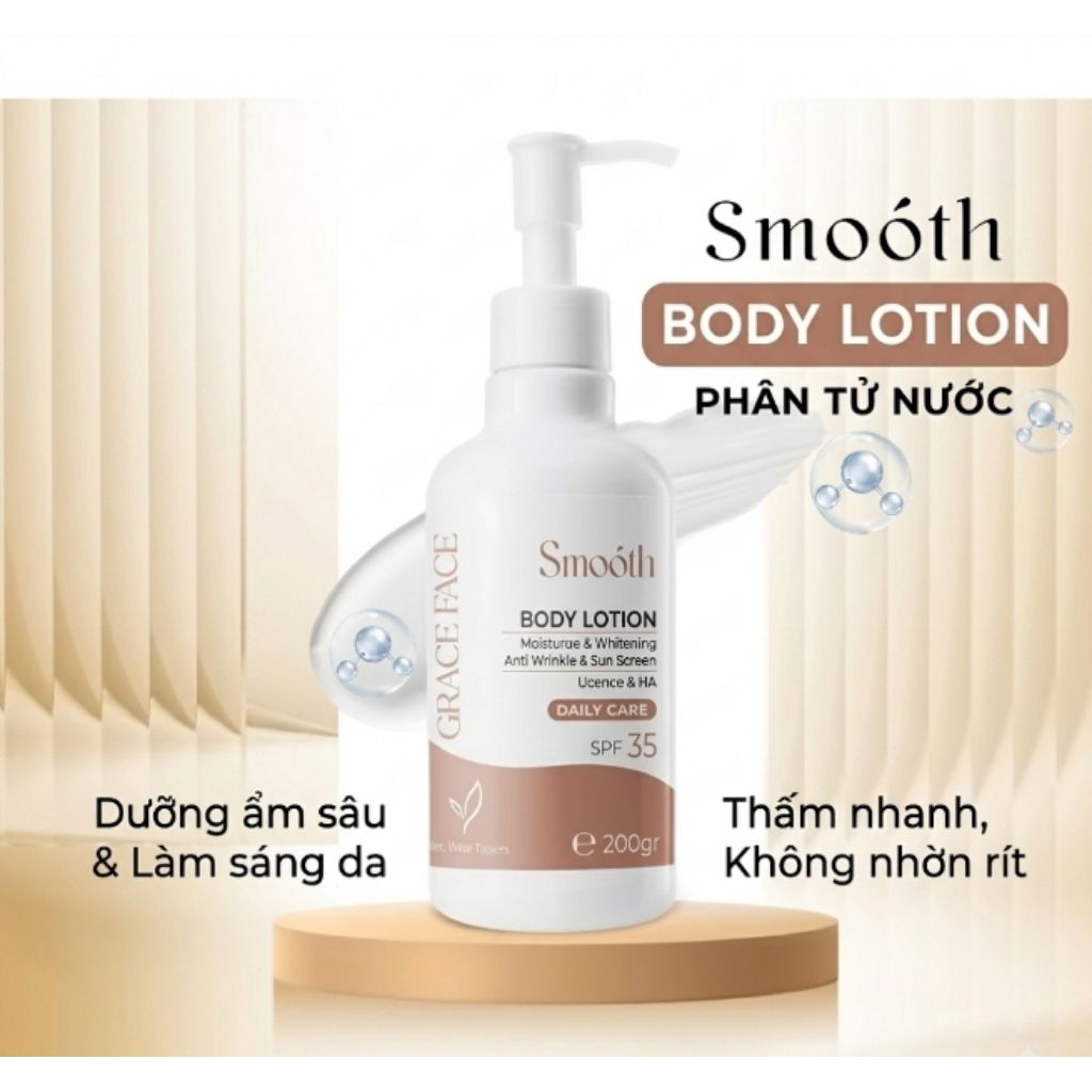  Siêu HOT - KEM DƯỠNG BODY Grace Face Smooth Body Lotion (SPF 35) phiên bản 200gr.