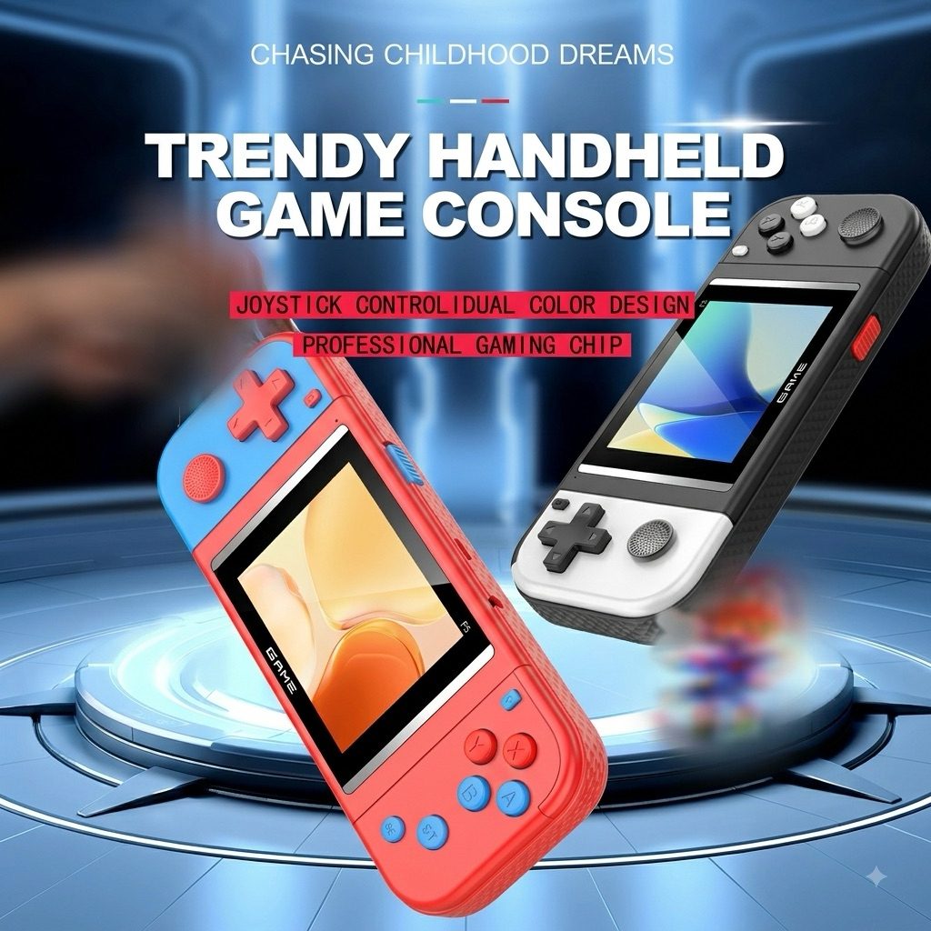 MÁY CHƠI GAME CẦM TAY RETRO GAME F5 (HỖ TRỢ 620 TRÒ CHƠI & XUẤT TV)