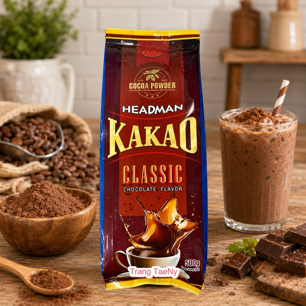 Bột kakao truyền thống Headman 500g (Bao bì mới)