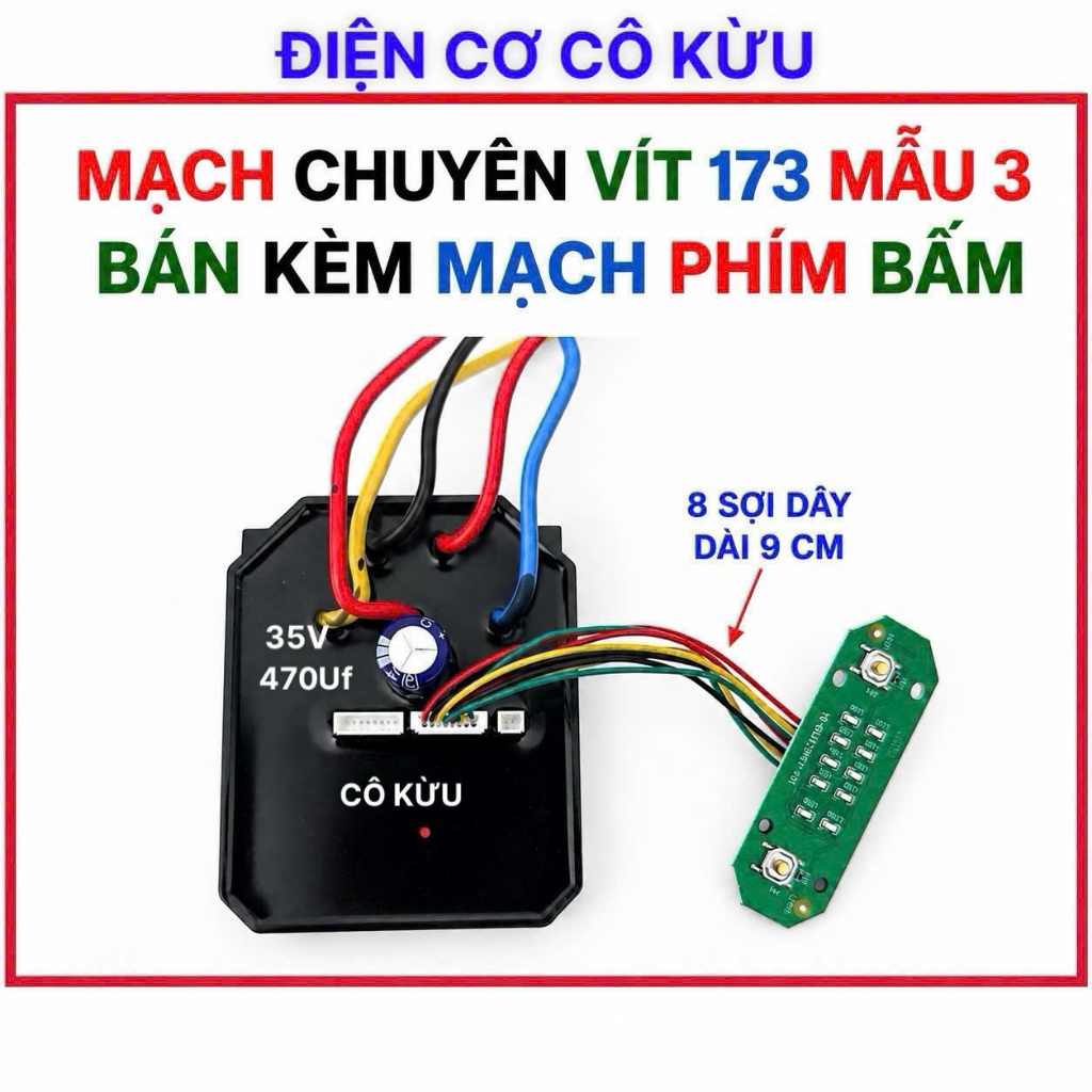 MẠCH 173 + PHÍM BẤM MÁY CHUYÊN VÍT 173 (MẪU 3 BÁN KÈM PHÍM)