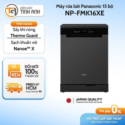 Máy rửa bát Panasonic NP-FMK16XE - Sạch khuẩn với Nanoe™ X, Sấy khí nóng Thermo Guard [GIAO 0Đ HCM]